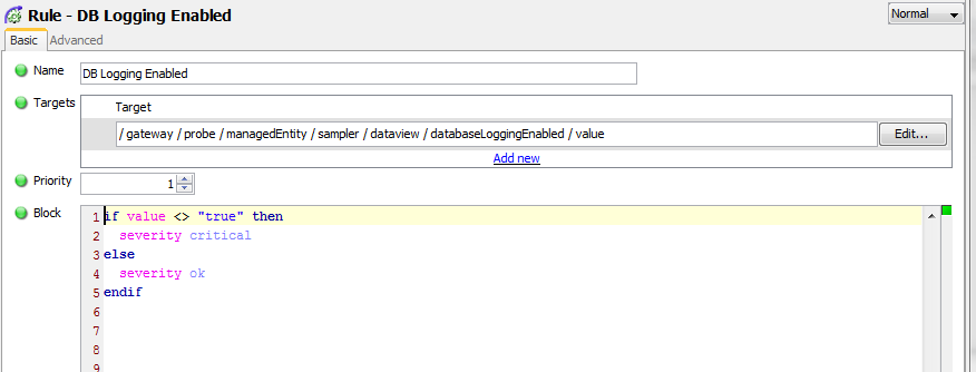 DB Logging Enabled